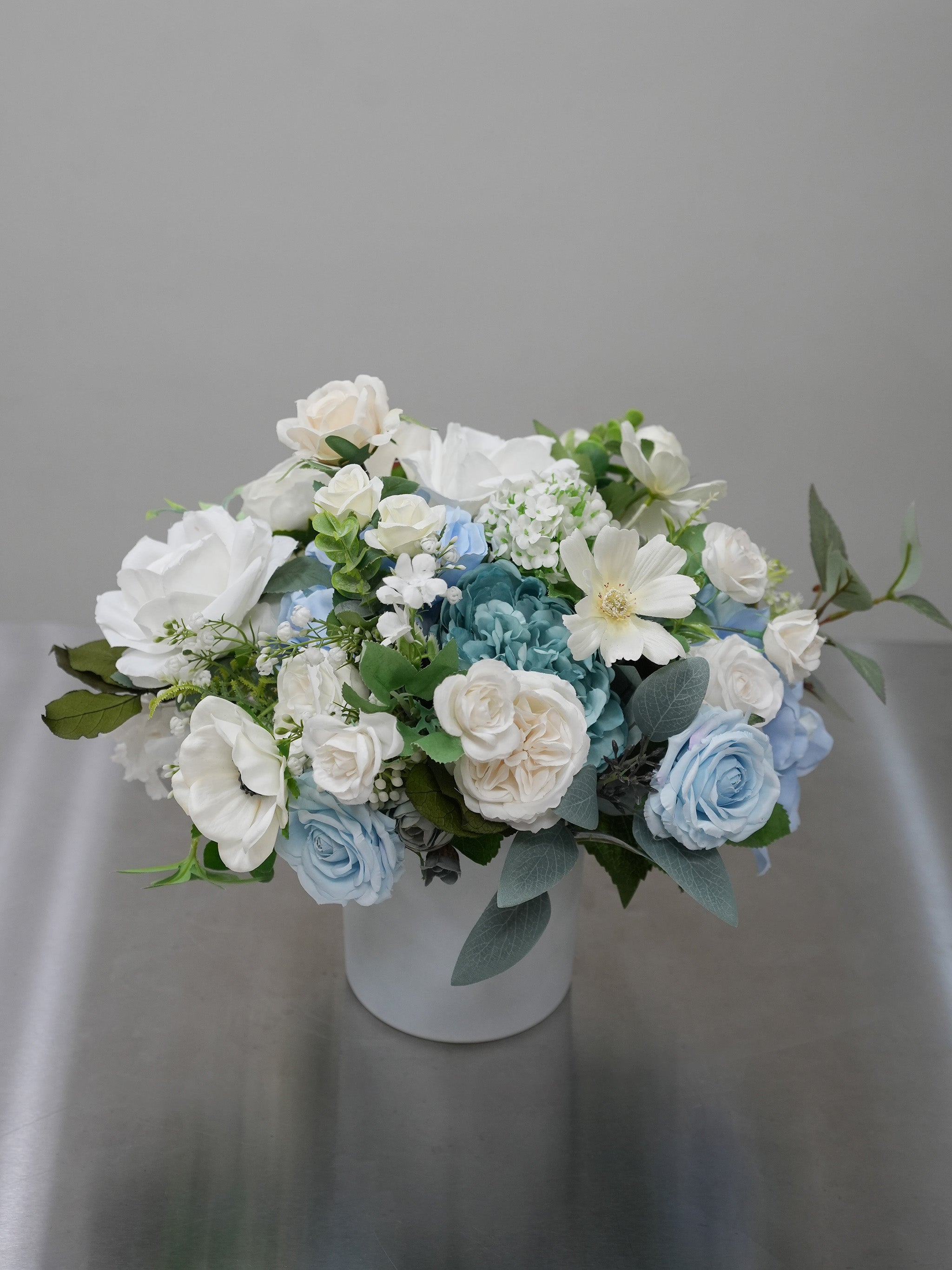Blue Silk Flower