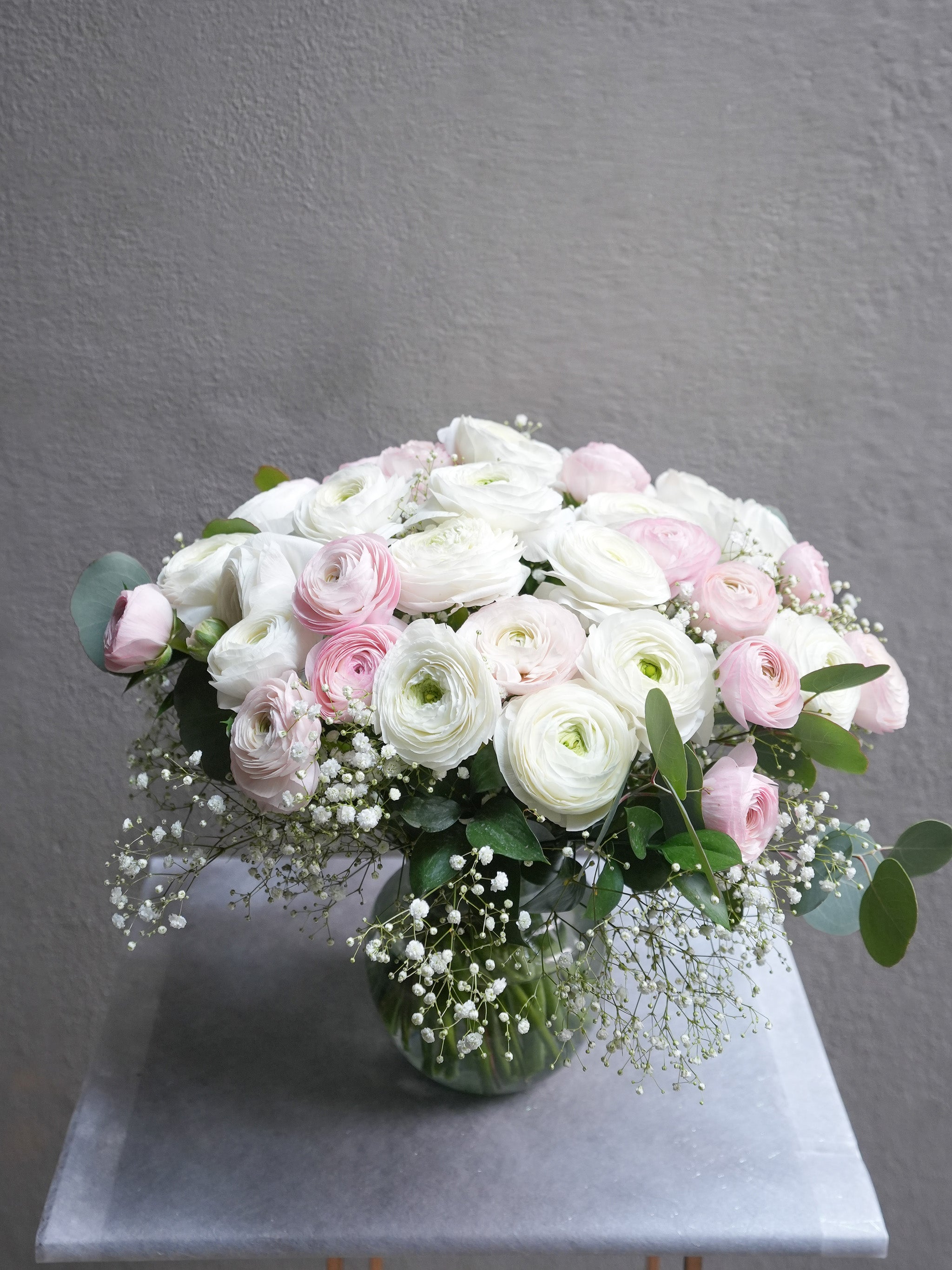 Ranunculus Bouquet (White, Blush, Light Pink, Mixed)