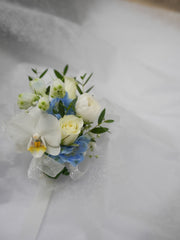 Blue Cotton Boutonniere