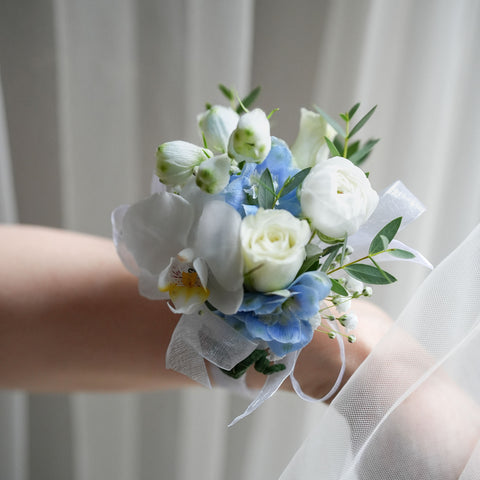 Blue Cotton Boutonniere