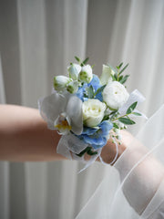 Blue Cotton Boutonniere