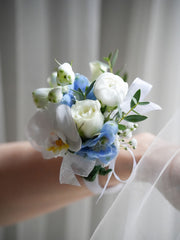 Blue Cotton Boutonniere