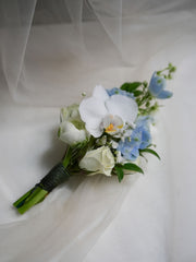Blue Cotton Boutonniere