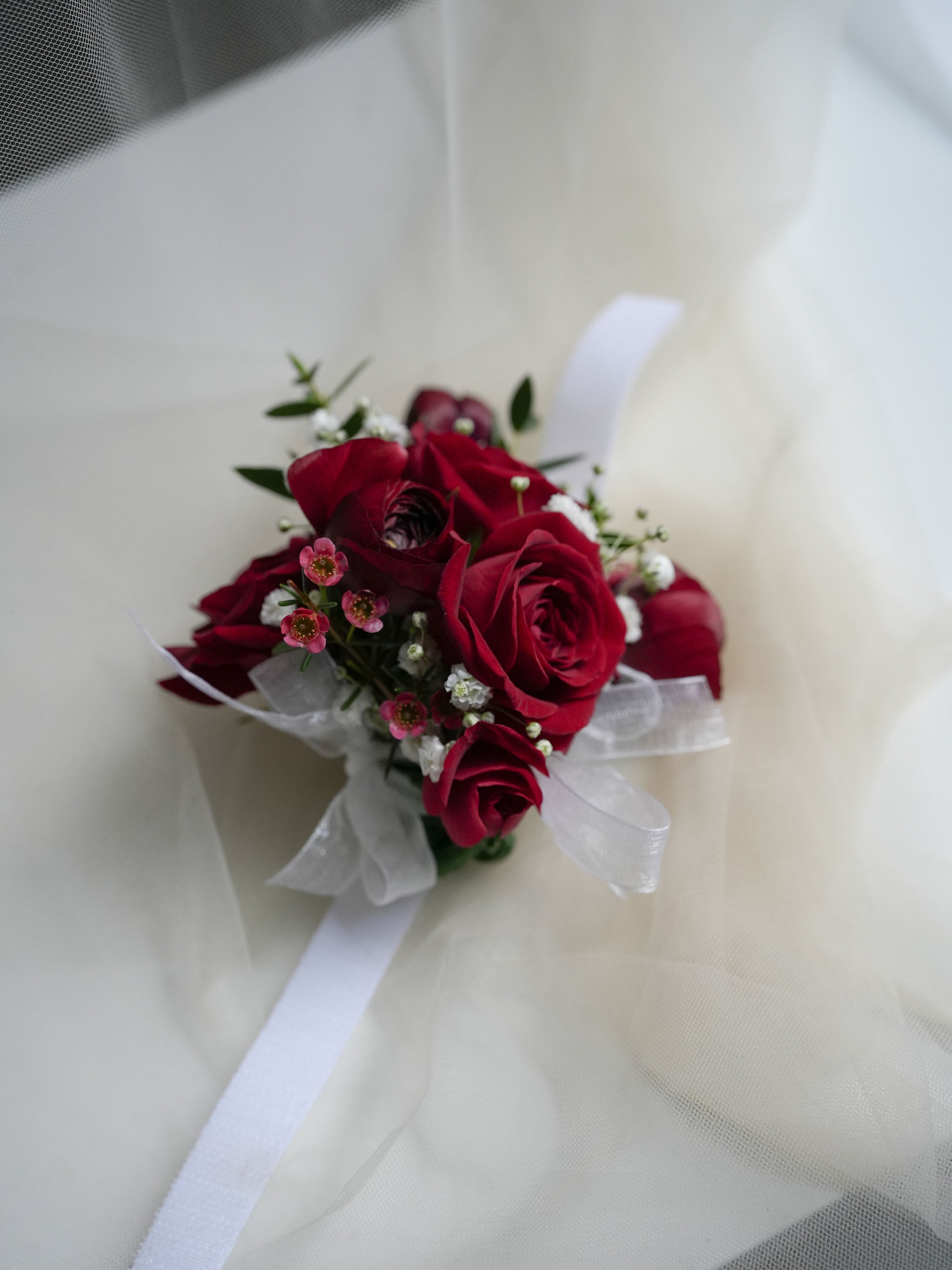 Red Rose Corsage  & boutonniere