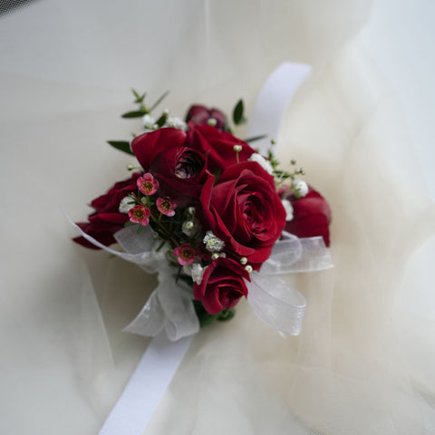 Red Rose Corsage  & boutonniere