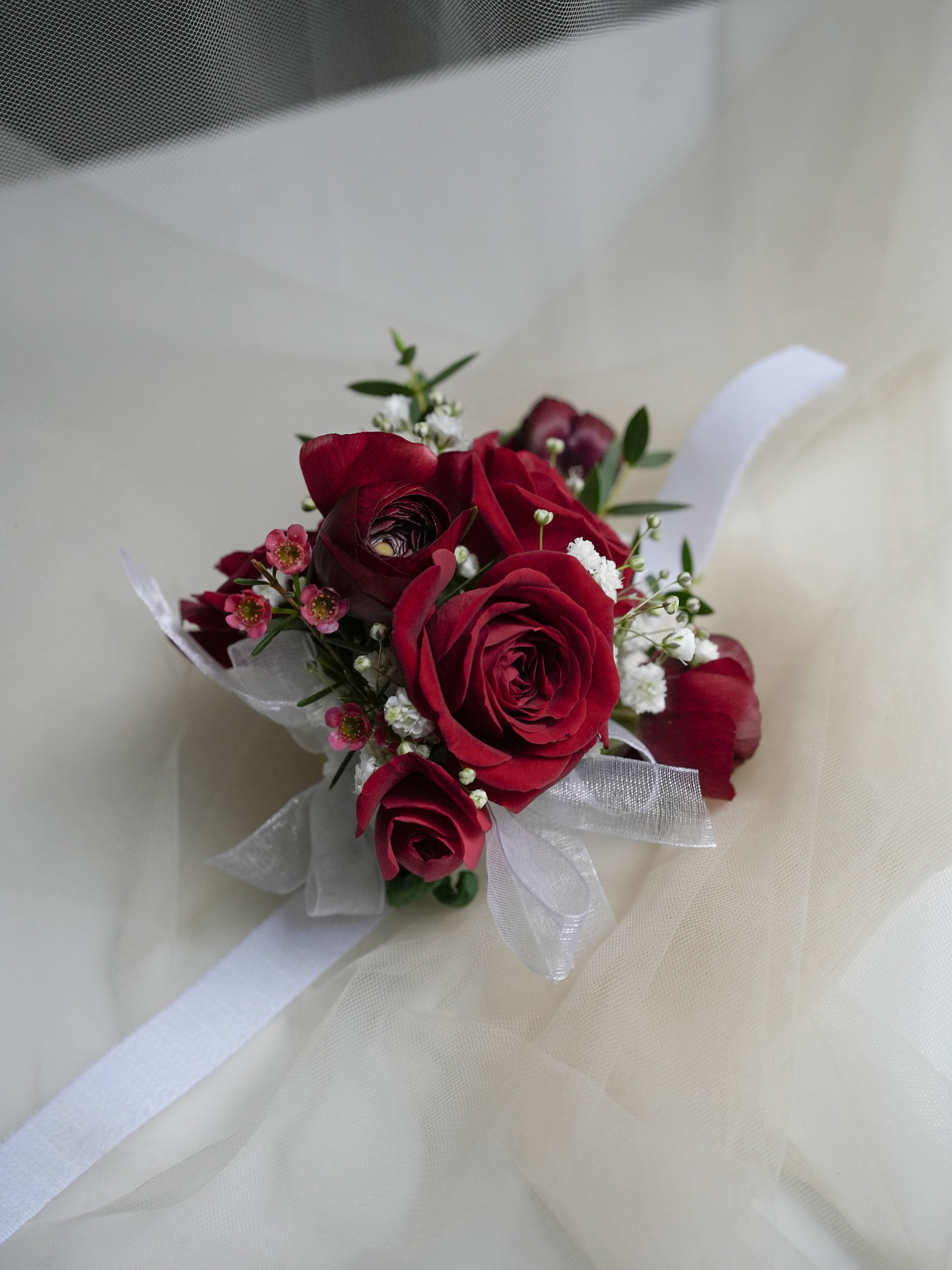 Red Rose Corsage  & boutonniere