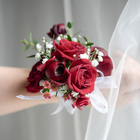 Red Rose Corsage  & boutonniere
