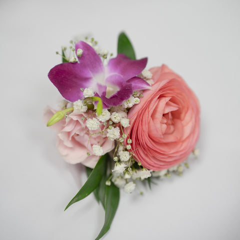 Peachy Boutonnieres & Corsage