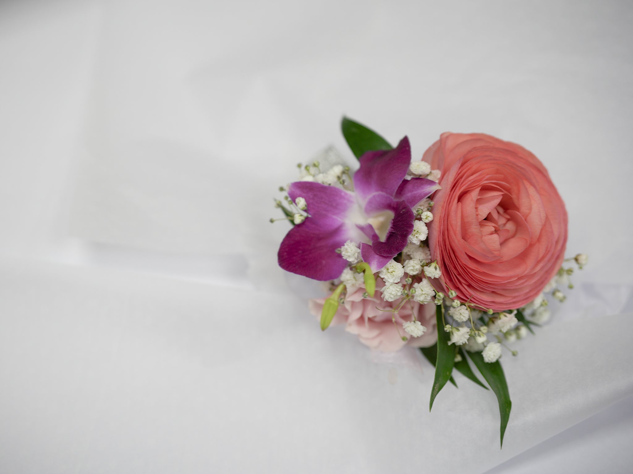 Peachy Boutonnieres & Corsage