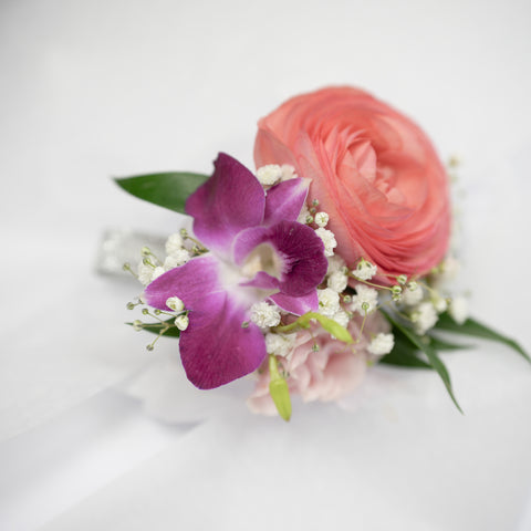 Peachy Boutonnieres & Corsage