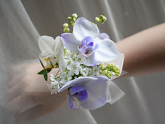 Opaline Orchid Corsage & Boutonniere