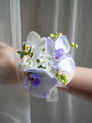 Opaline Orchid Corsage & Boutonniere
