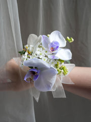 Opaline Orchid Corsage & Boutonniere