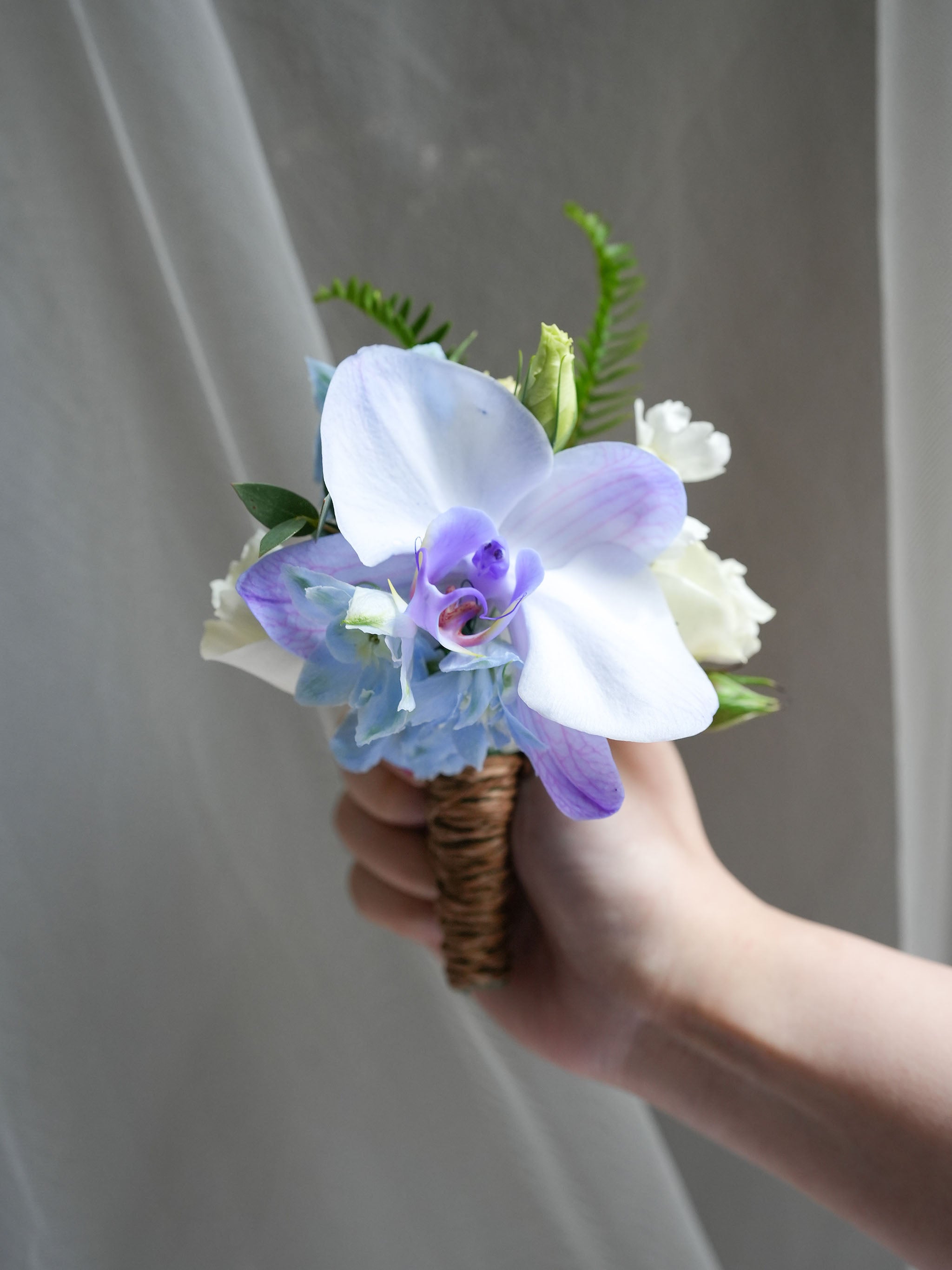 Opaline Orchid Corsage & Boutonniere