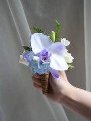 Opaline Orchid Corsage & Boutonniere