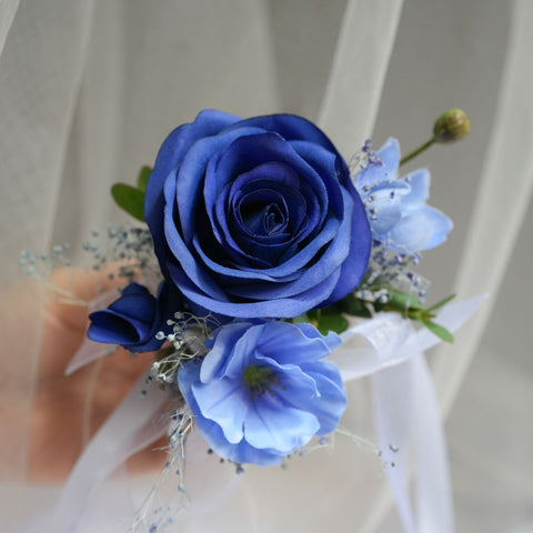 Cobalt Boutonnieres (Silk Flower)