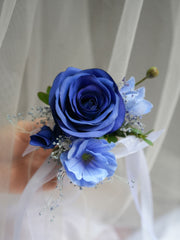 Cobalt Boutonnieres (Silk Flower)