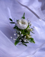 Ivory Bloom Boutonnieres & Corsage