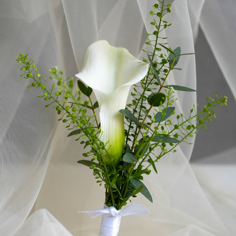 Calla Lily Boutonniere and Corsage