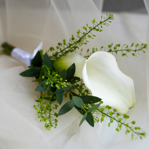 Calla Lily Boutonniere and Corsage