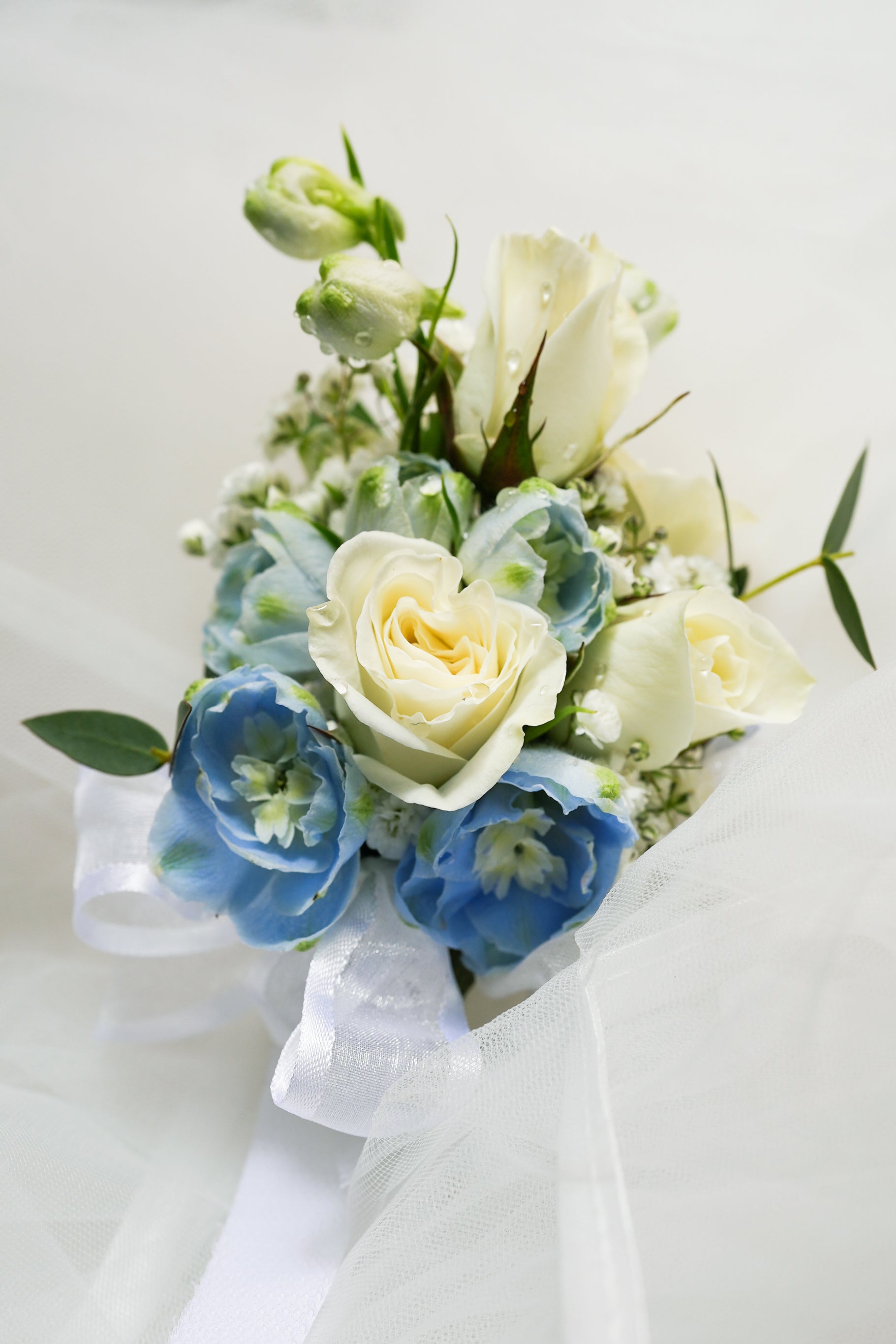 Blue Amour Boutonnieres & Corsage
