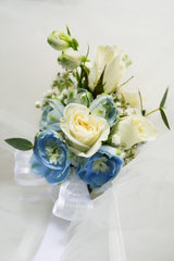 Blue Amour Boutonnieres & Corsage