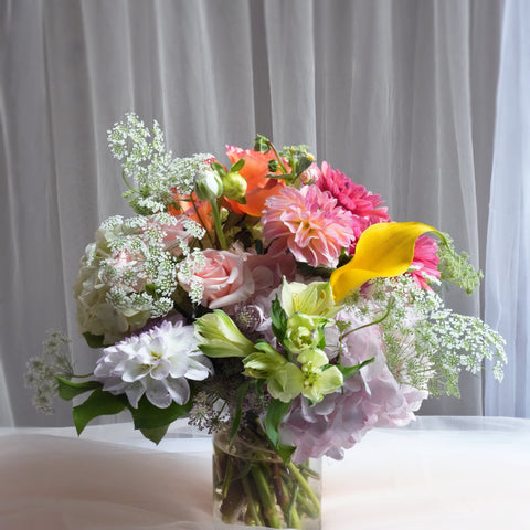 Amber Blooms Vase Arrangement