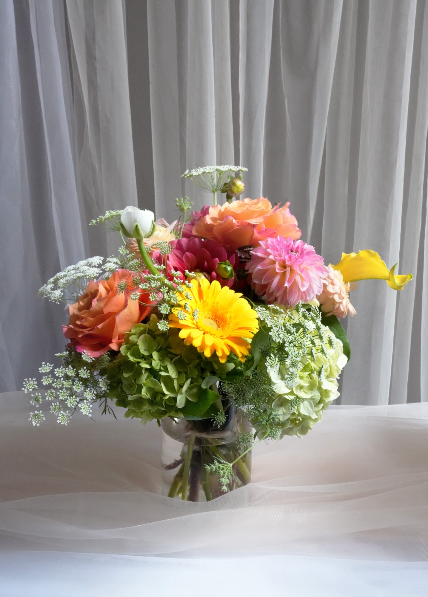 Amber Blooms Vase Arrangement