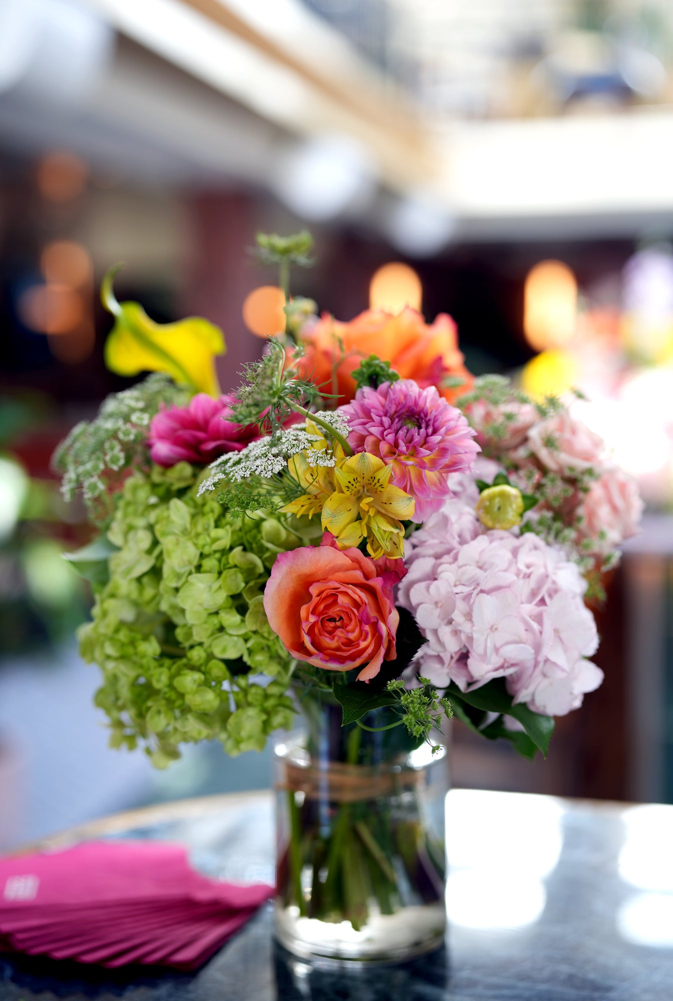 Amber Blooms Vase Arrangement