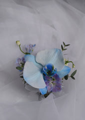Azure Orchid Boutonniere & Corsage