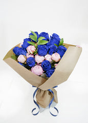 Blue Rose & Peony Bouquet