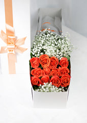 [VD] 12 Orange Rose Box