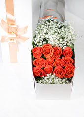[VD] 12 Orange Rose Box