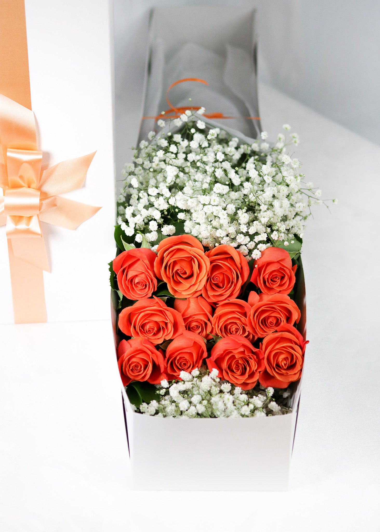 [VD] 12 Orange Rose Box