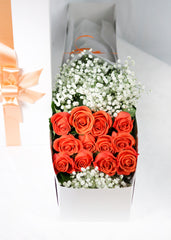 [VD] 12 Orange Rose Box