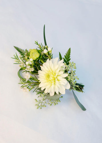 Dahlia White Boutonniere - Flower - Toronto Flower Gallery
