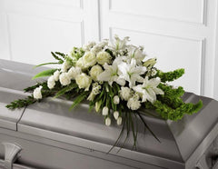 Splendid white Casket Spray - Flower - Toronto Flower Gallery